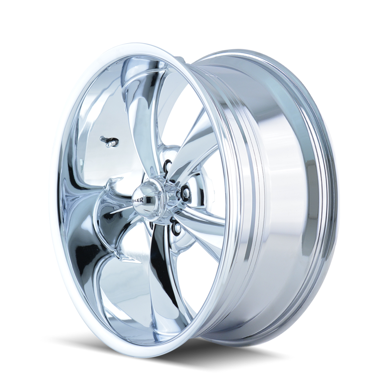 Set 4 20" Ridler 695 20x10 Chrome 5x4.5 Wheels 0mm Rims For Ford Jeep Truck