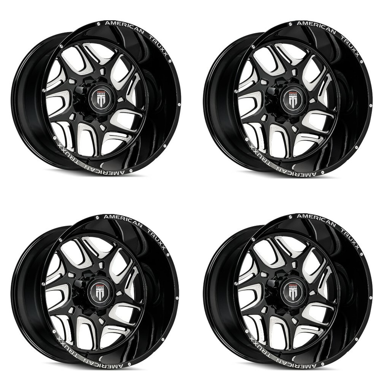 Set 4 20" American Truxx Sweep 20x9 Black Milled 6x135 6x5.5 Wheels -12mm Rims Set 4 20" American Truxx Sweep 20x9 Black Milled 6x135 6x5.5 Wheels -12mm Rims