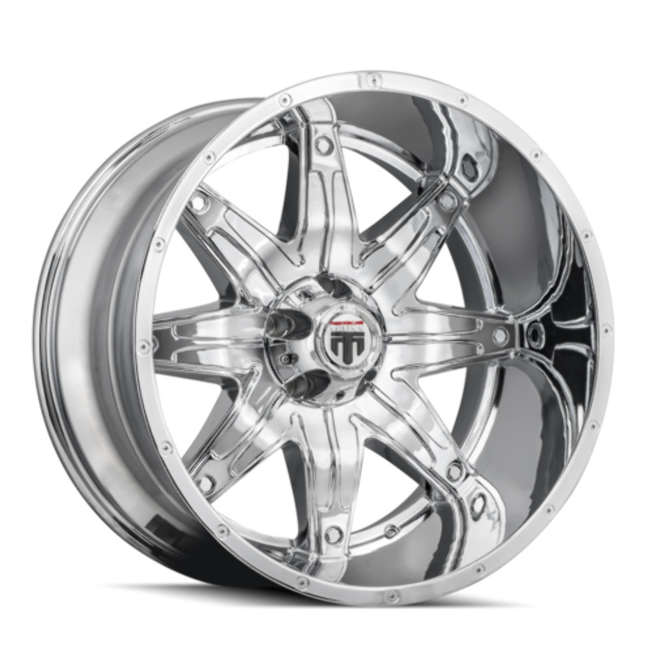 Set 4 22" American Truxx Lonestar 22x12 Chrome 5x5 Wheels -44mm For Jeep Rims