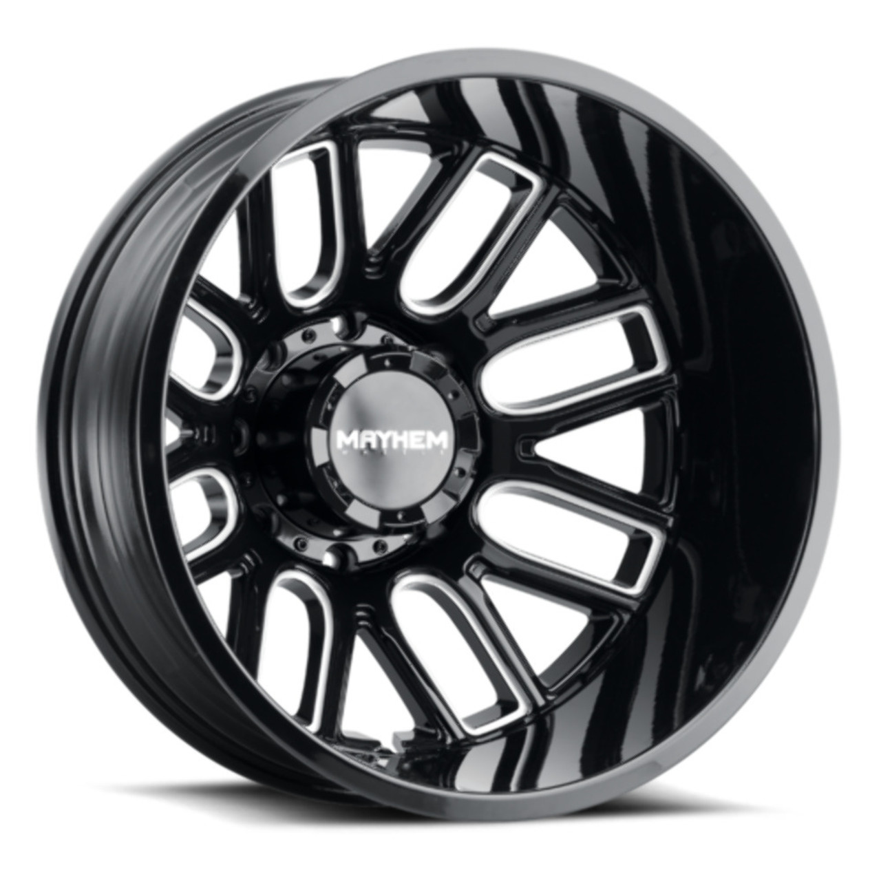 22" Mayhem Cogent Dually 22x8.25 Black Milled 8x210 Wheel -232mm Rim