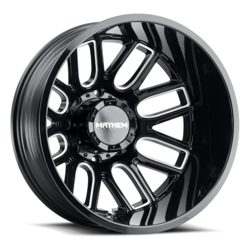 22" Mayhem Cogent Dually 22x8.25 Black Milled 8x6.5 Wheel -232mm Rear Truck Rim