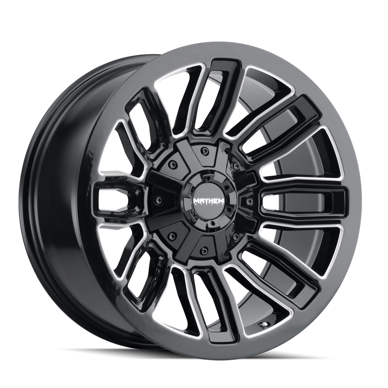 20" Mayhem Decoy 20x9 Black Milled 6x135 6x5.5 Wheel 0mmFor Ford Chevy GMC  Rim