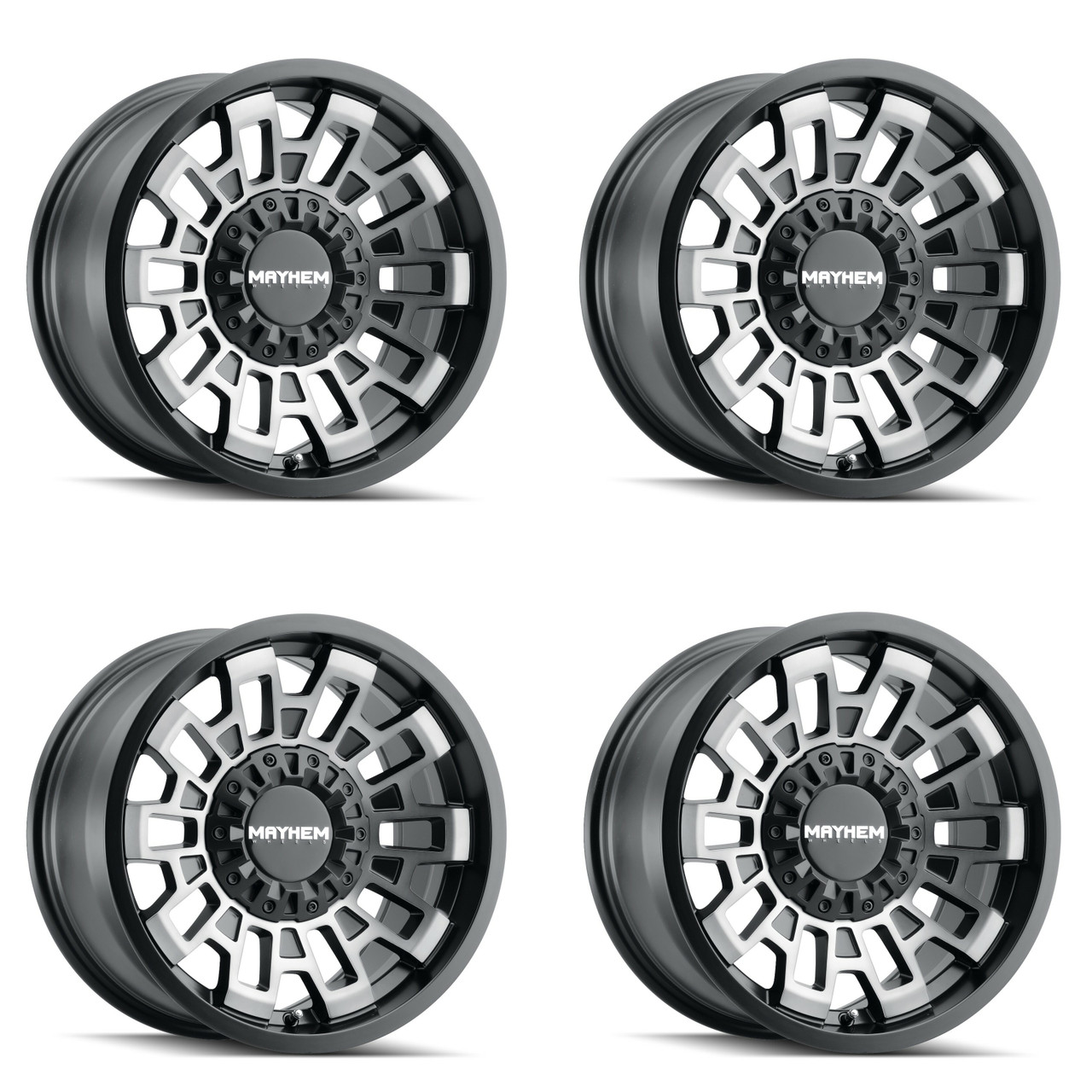 Set 4 20" Mayhem Cortex 20x10 Matte Black W Dark Tint 6x135 6x5.5 Wheels -19mm