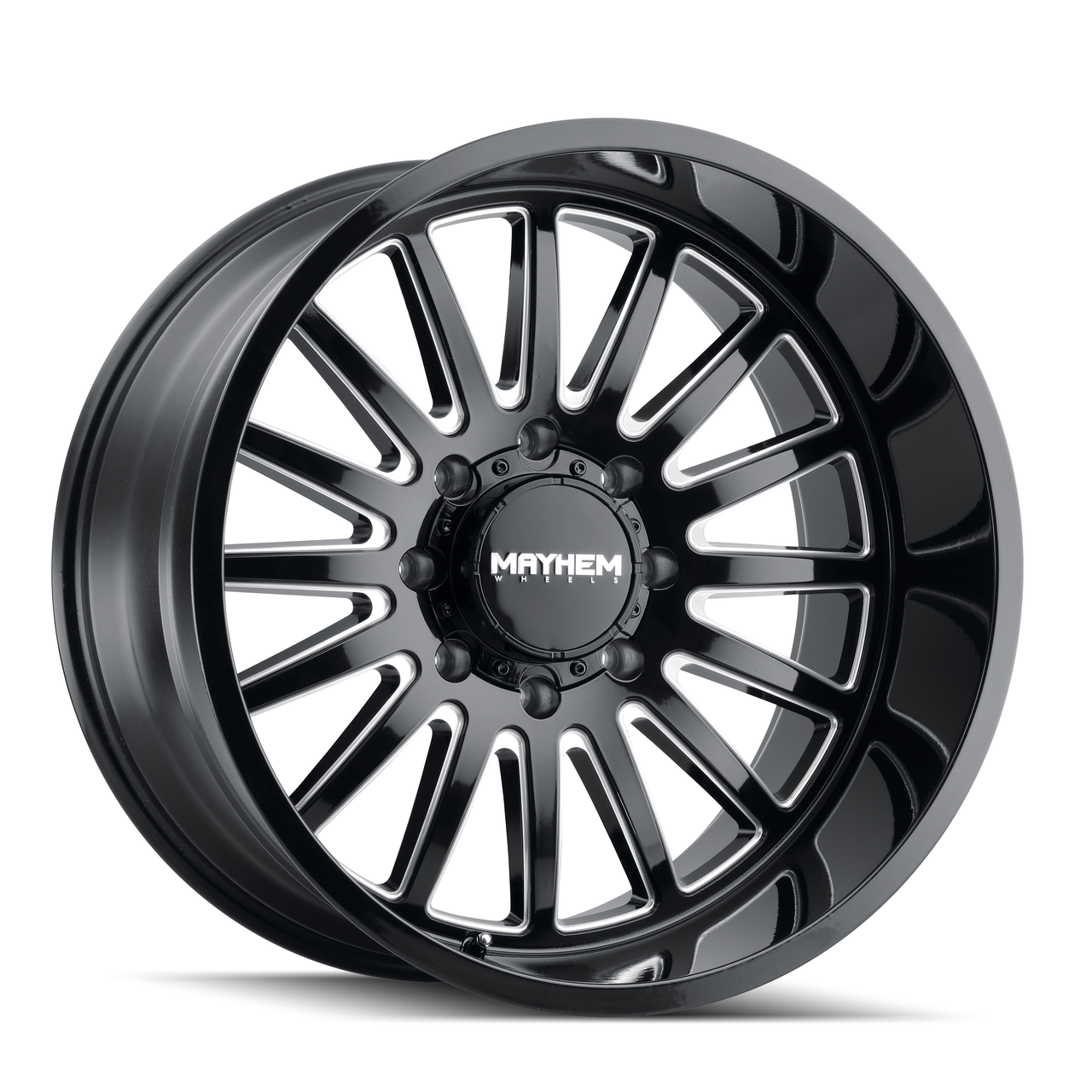 20" Mayhem Utopia 20x10 Black Milled 8x170 Wheel -19mm Lifted For Ford Truck Rim