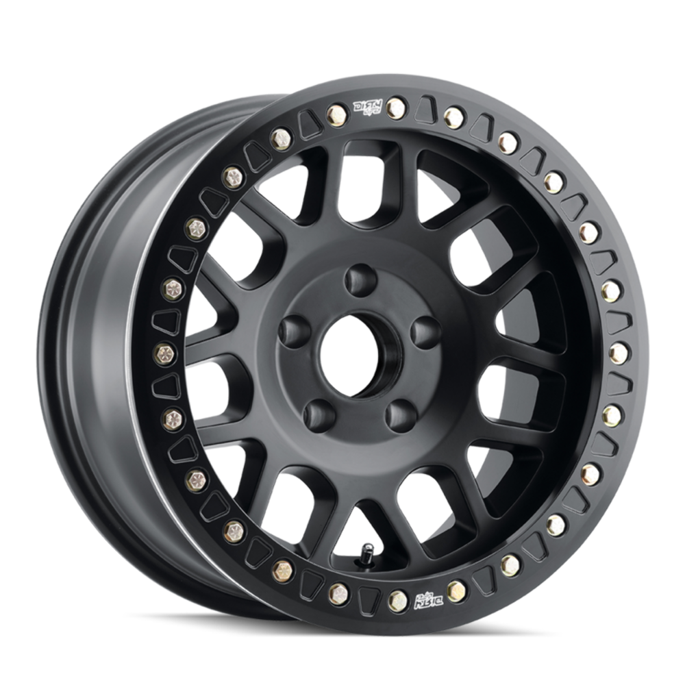 Set 4 17" Dirty Life Mesa Race 17x9 Matte Black 5x5 Wheels -12mm For Jeep Rims
