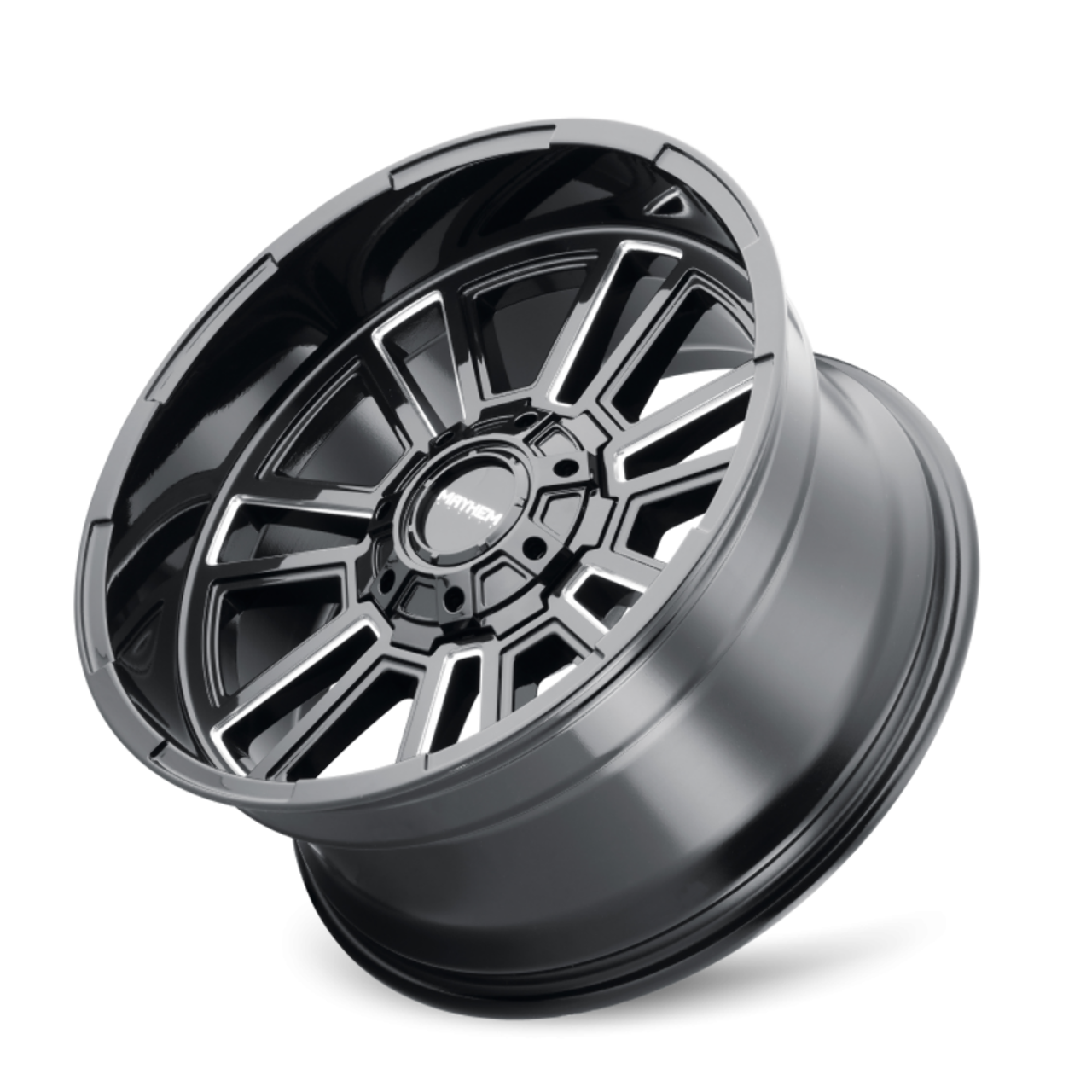 20" Mayhem Apollo 20x10 Black Milled 5x5 5x5.5 Wheel -19mm For Jeep Dodge Rim