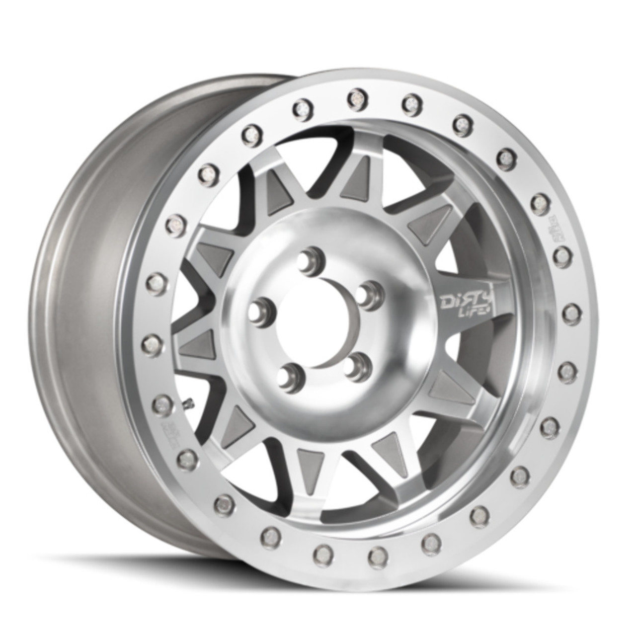 17" Dirty Life Roadkill Race 17x9 Machined Beadlock 6x5.5 Wheel -14mm Lifted Rim