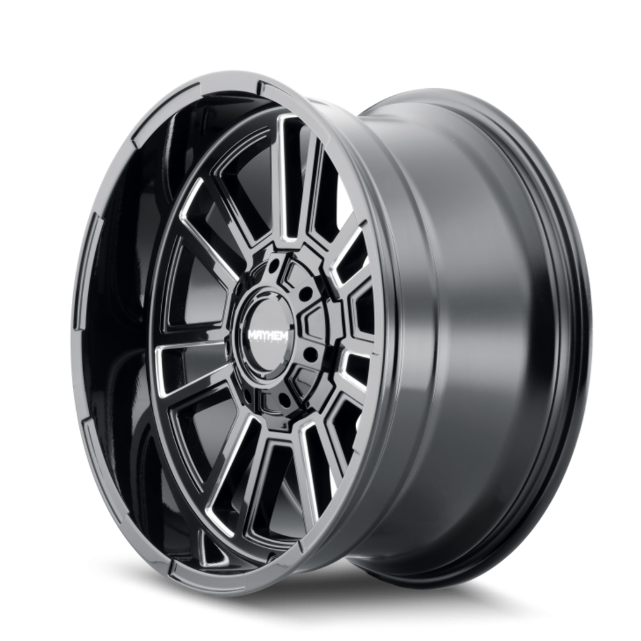 Set 4 20" Mayhem Apollo 20x9 Black Milled 8x6.5 Wheels 18mm For Chevy GMC Rims