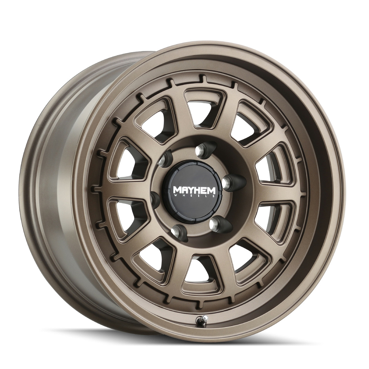 Set 4 17" Mayhem Voyager 17x8.5 Dark Bronze 8x170 Wheels 0mm For Ford Truck Rims