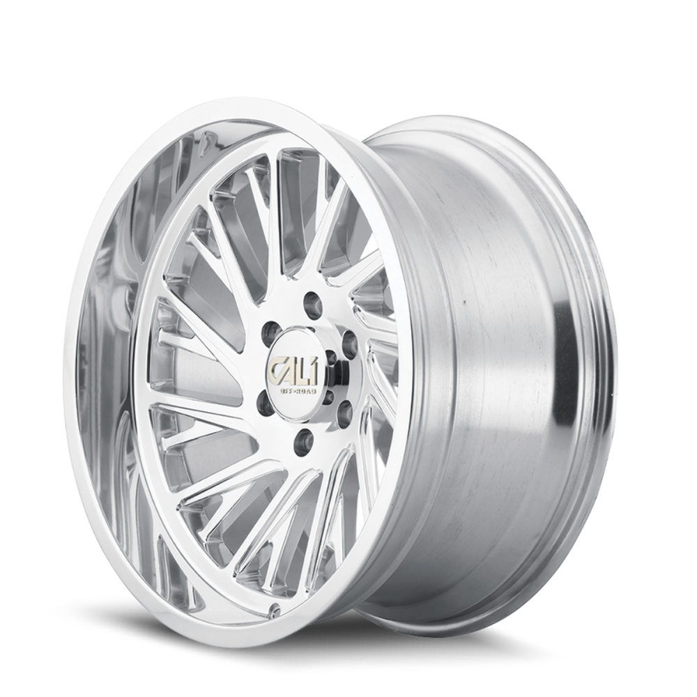 20" Cali Off-Road Purge 20x10 Polished Milled Spokes 6x135 Wheel -25mm Truck Rim