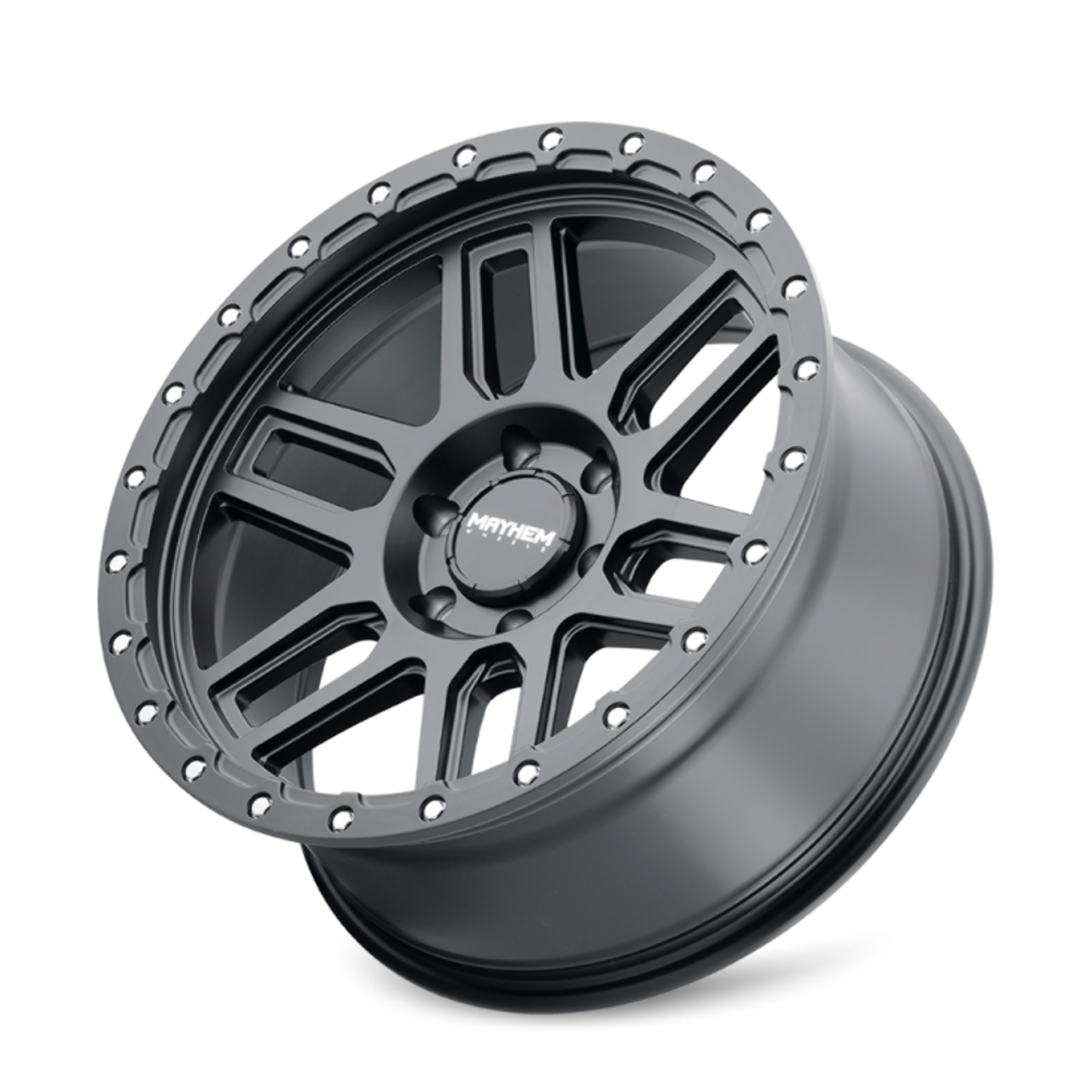 Set 4 17" Mayhem Delta 17x9 Matte Black 6x5.5 Wheels 0mm For Chevy GMC Cadillac