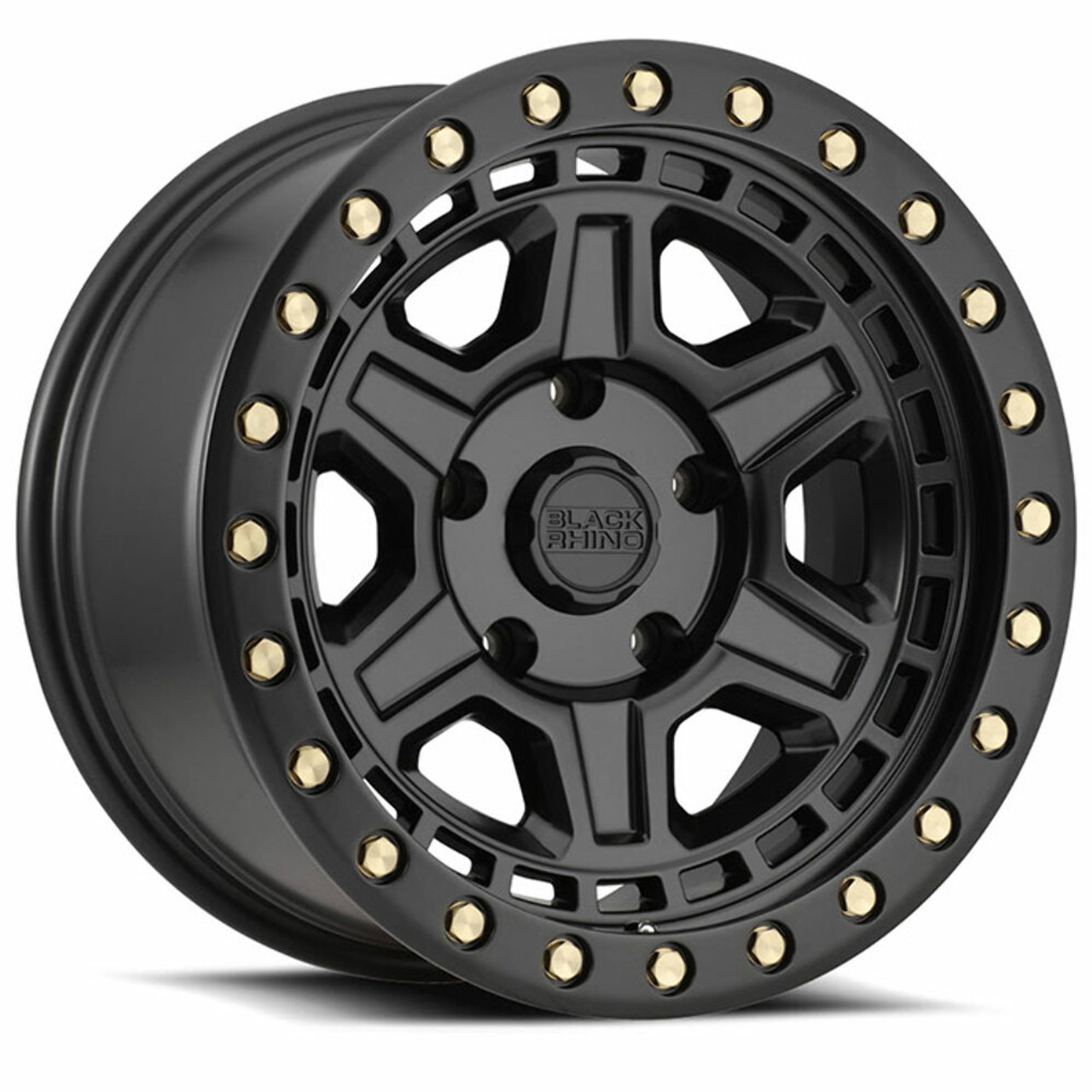 Black Rhino Reno 17x9 6x135 Matte Black W/ Brass Bolts Wheel 17" 0mm Truck Rim