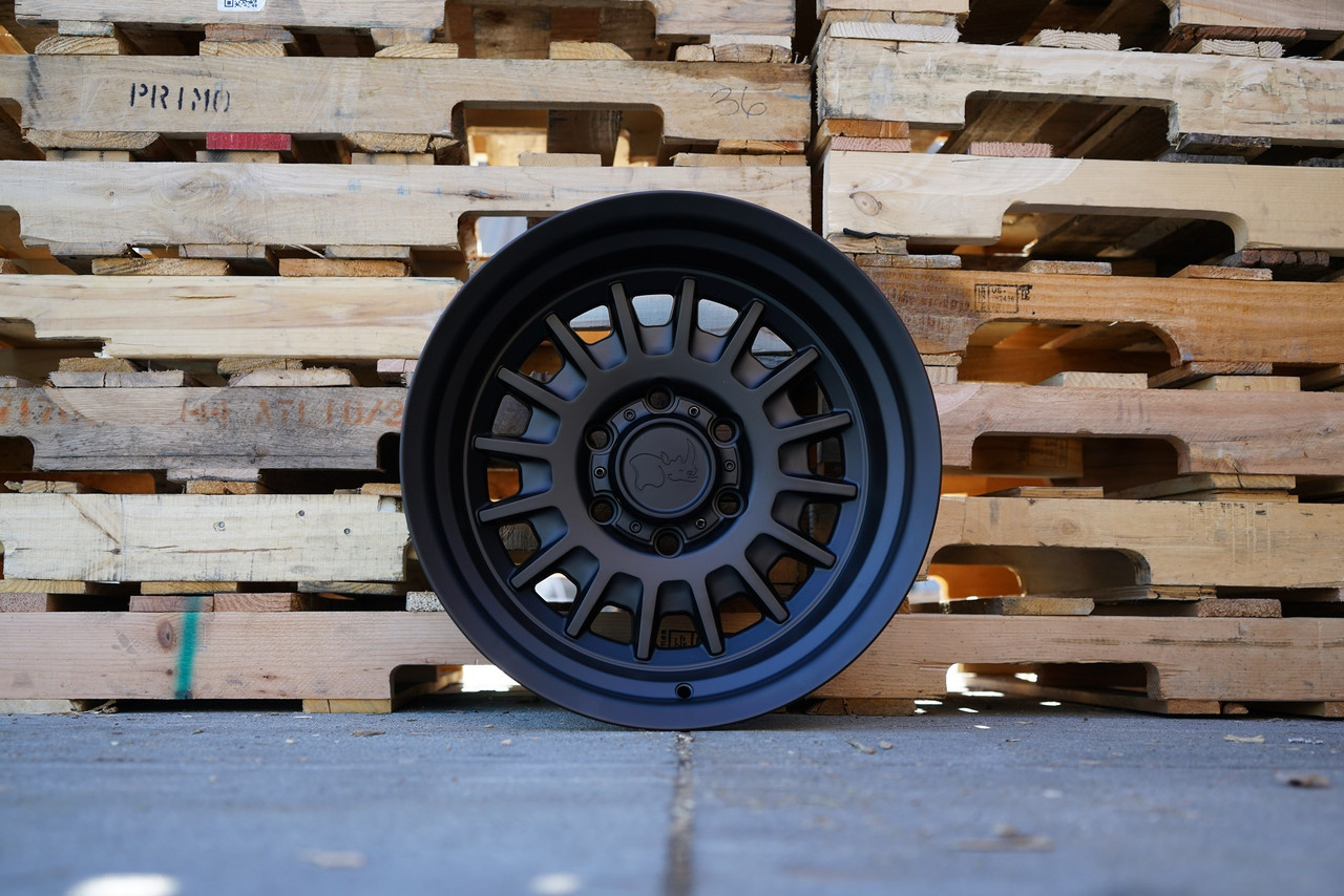 Black Rhino Aliso 17x8 6x5.5 Matte Black Wheel 17" 0mm Rim Black Rhino Aliso 17x8 6x5.5 Matte Black Wheel 17" 0mm Rim