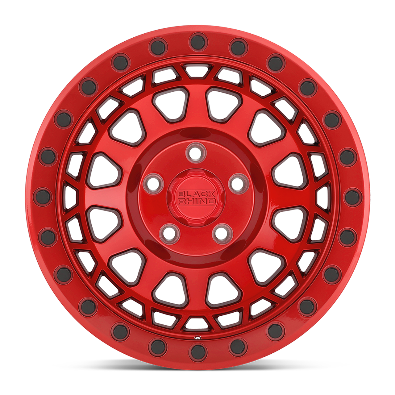 Black Rhino Primm 17x9 5x5.0 Candy Red W/ Black Bolts Wheel 17" 0mm For Jeep Rim