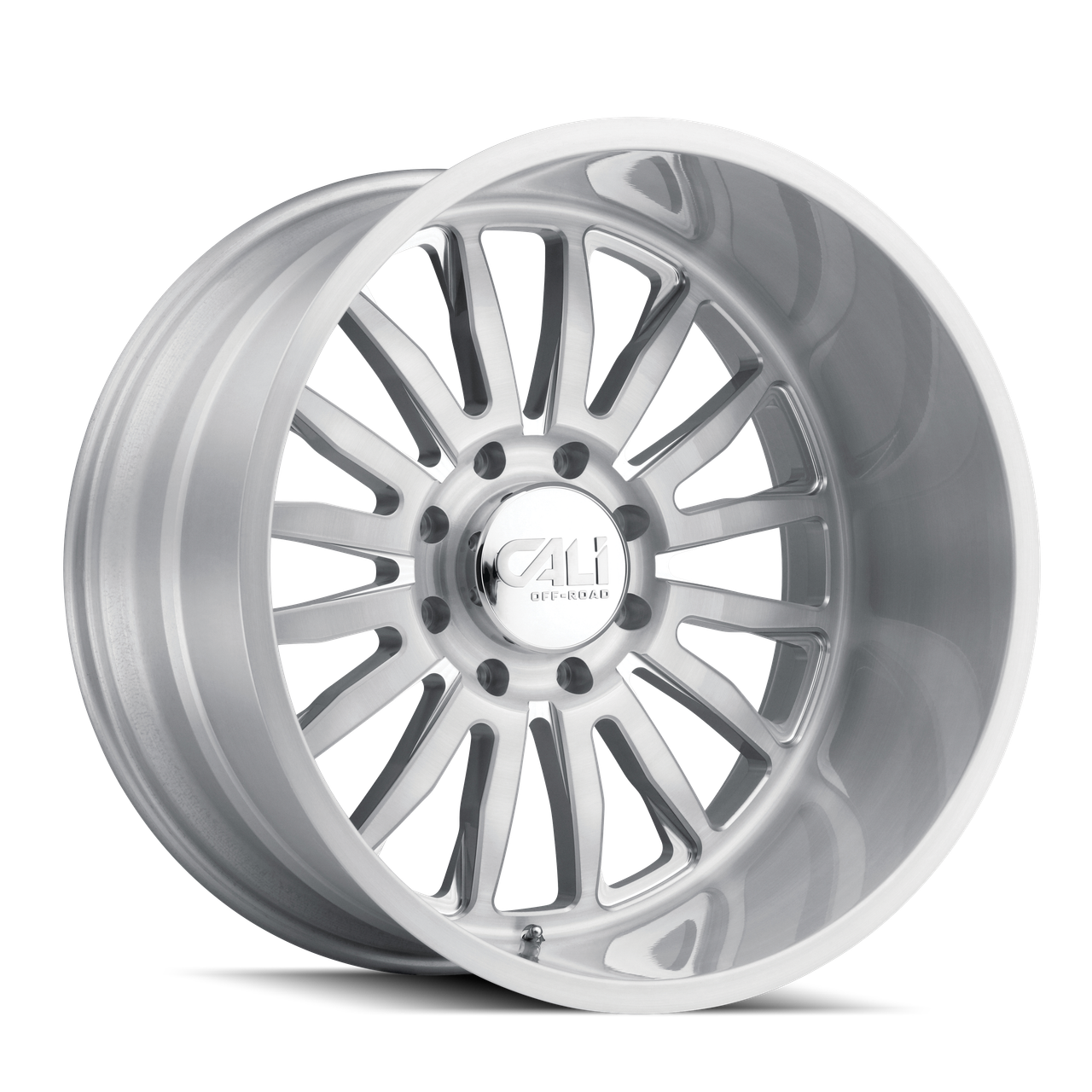 Set 4 20" Cali Off-Road Summit 20x12 Brushed & Clear Coated 8x6.5 Wheels -51mm