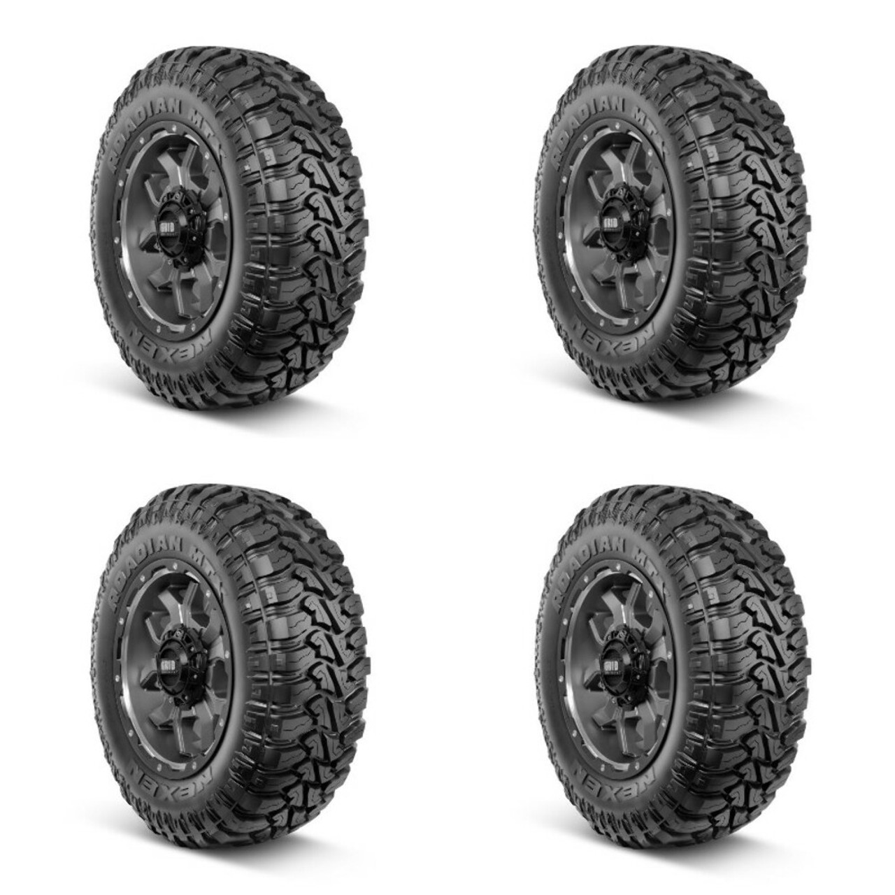 Set 4 37x13.50R20/12 Nexen Roadian MTX 128Q Tires 13.503720 Mud Terrain