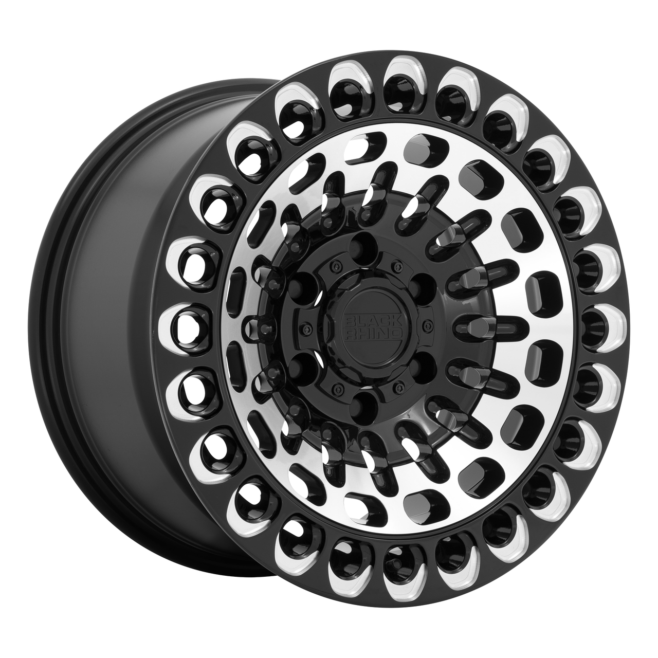 Black Rhino Labyrinth 17x9.5 6x120 Gloss Black Machined & Milling Wheel 17" 12mm