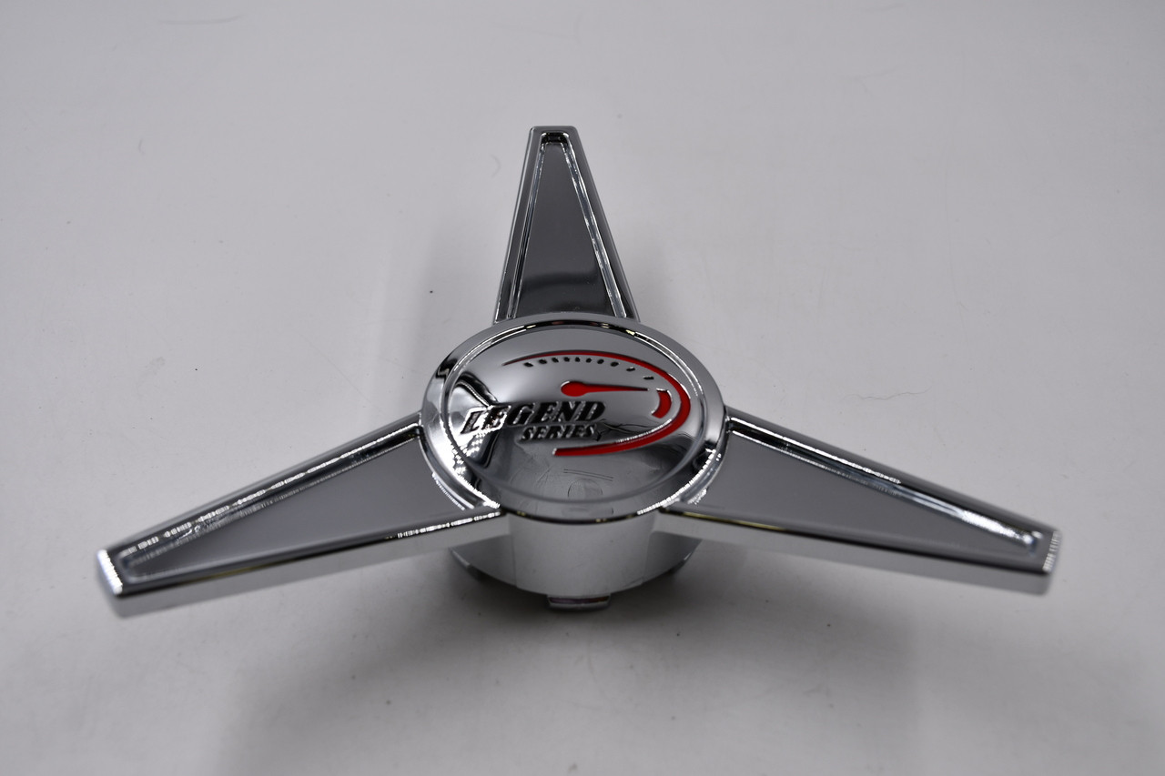 Vision Chrome Wheel Center Hub Cap C-143-TS-V 6058K202 5.375" Tri Bar Snap in