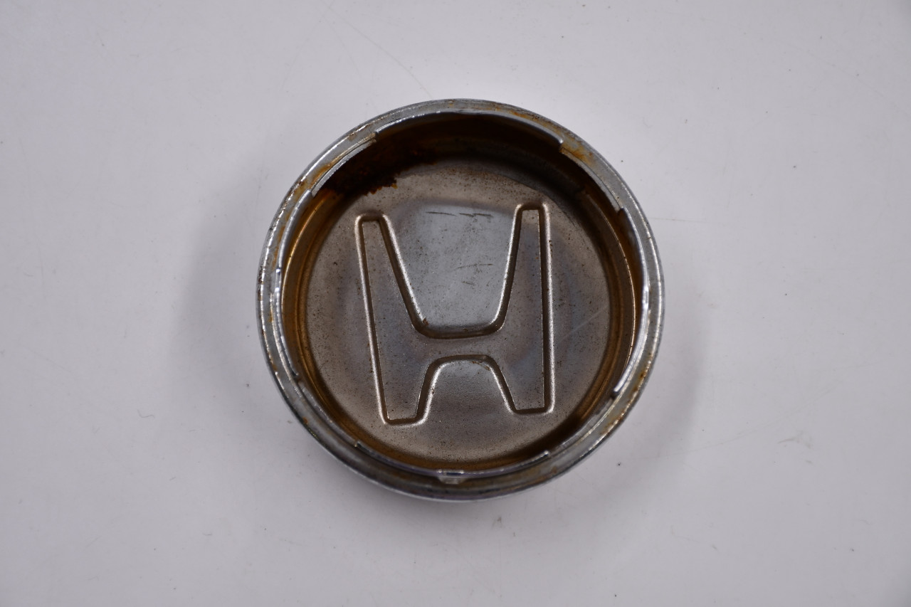 Honda Metal Chrome w/ Black Logo Background Wheel Center Cap Hub Cap Honda/2.75 2.75" 70-'84