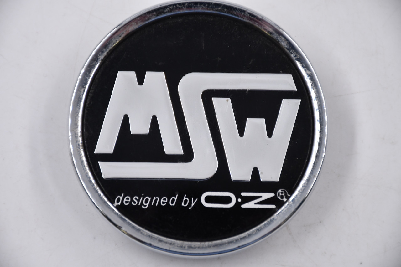 MSW Designed By OZ Chrome Black Wheel Center Cap Hub Cap 57111775F-2 WPCF-56