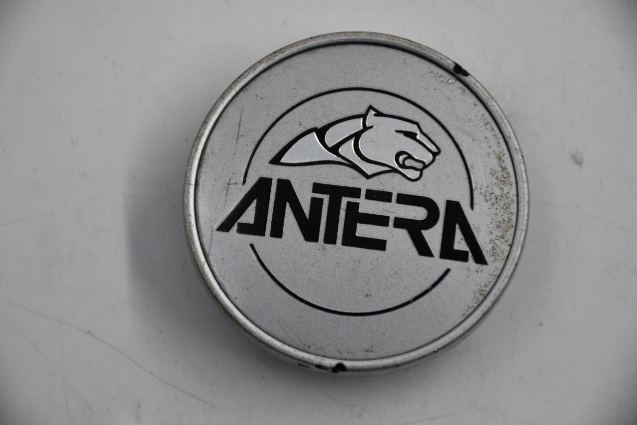 Antera Silver w/ Black & Chrome Logo Wheel Center Cap Hub Cap 2.125" Snap in