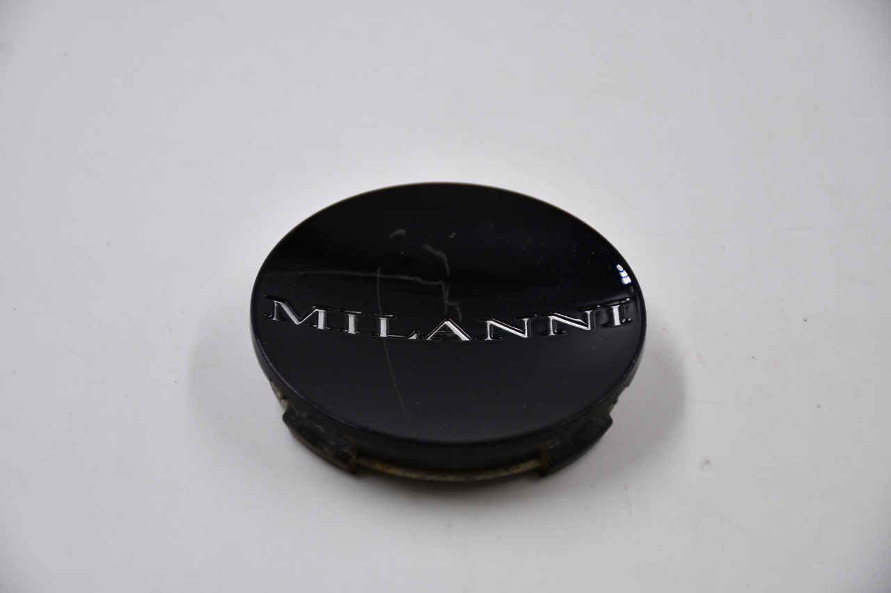 Milanni Gloss Black w/ Silver Lettering Wheel Center Cap Hub Cap C471GB(U) 2.5" Snap in