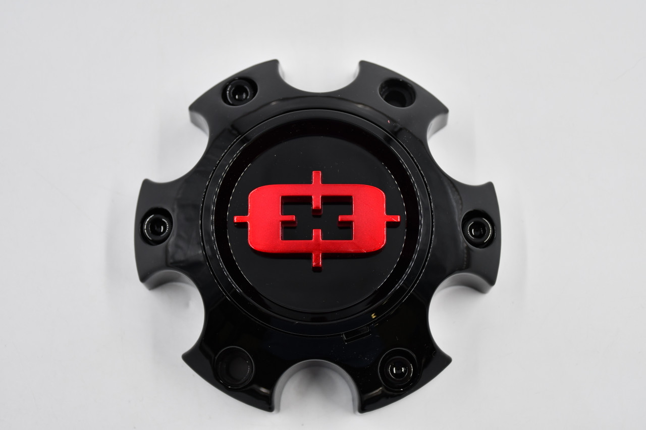 Vision 363 Razor C360GBR-6V Gloss Black Red Emblem Wheel 6 Lug Center Cap