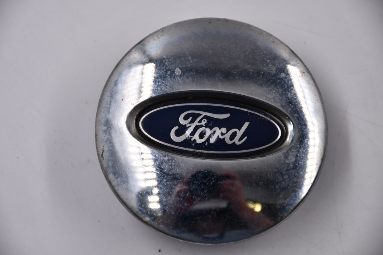 Ford Chrome w/ Blue & Chrome Logo Wheel Center Cap Hub Cap BB53-1A096-RA 2.625" Snap in