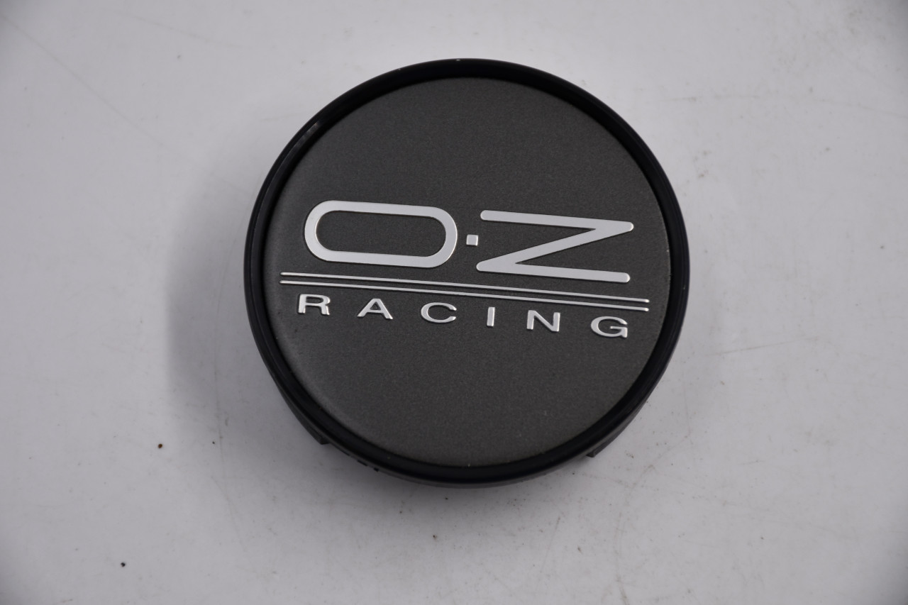 OZ Racing Black w/ Gray & Silver Insert Wheel Center Cap M661 2.375" Snap In