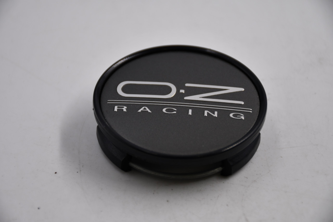 OZ Racing Black w/ Gray & Silver Insert Wheel Center Cap M661 2.375" Snap In