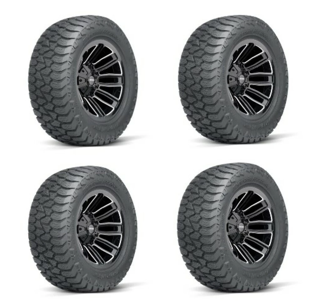 AMP Terrain Attack A/T all-terrain tire featuring an aggressive tread design for trucks, SUVs and off-road vehicles, available at A2i Wheel & Tire.