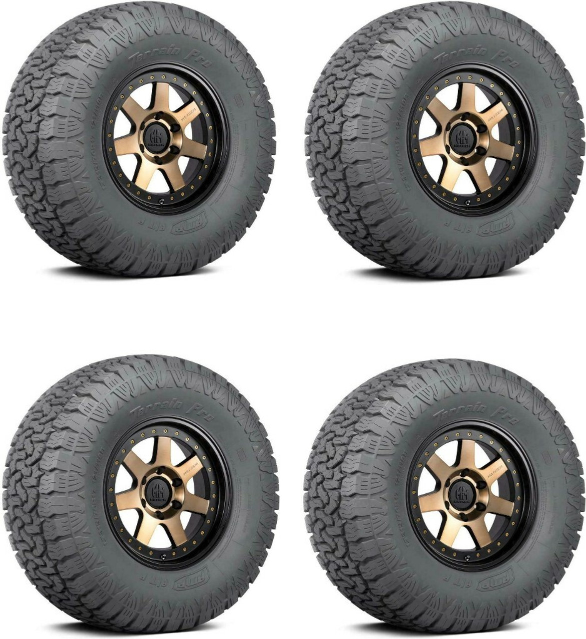 Set 4 LT275/60R20 Amp Terrain Pro A/T Load Range E Tires LT2756020