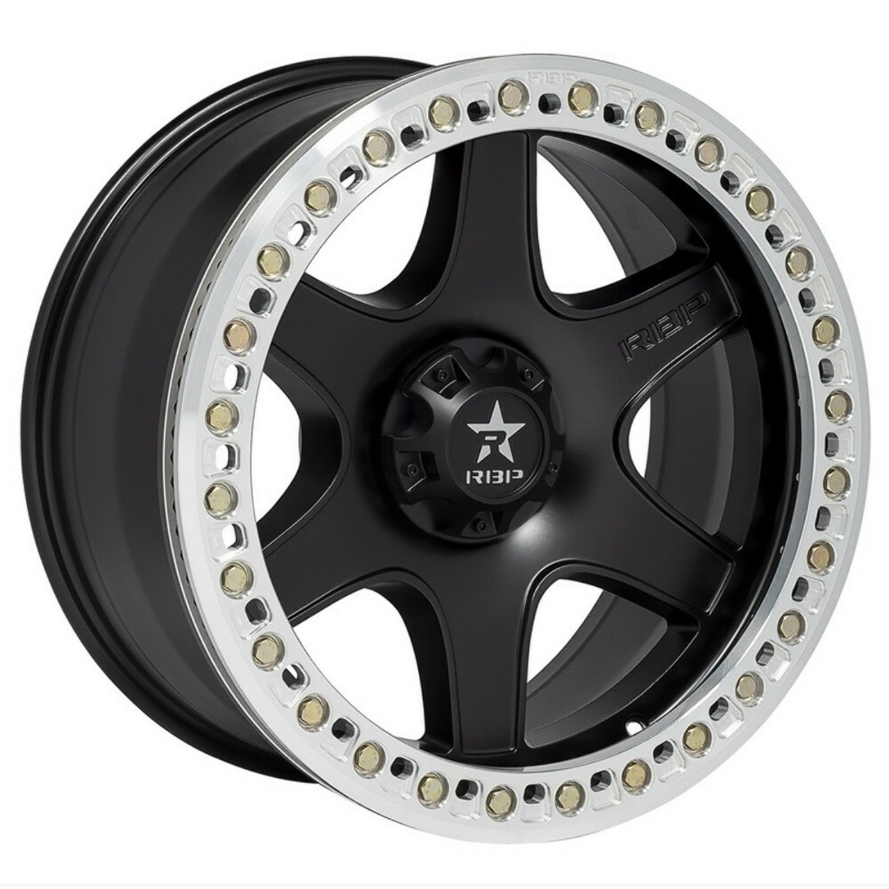 17" RBP 50R Cobra Black w/ Machined Ring Wheel 17x9 8x6.5 -12mm Lifted Truck Rim