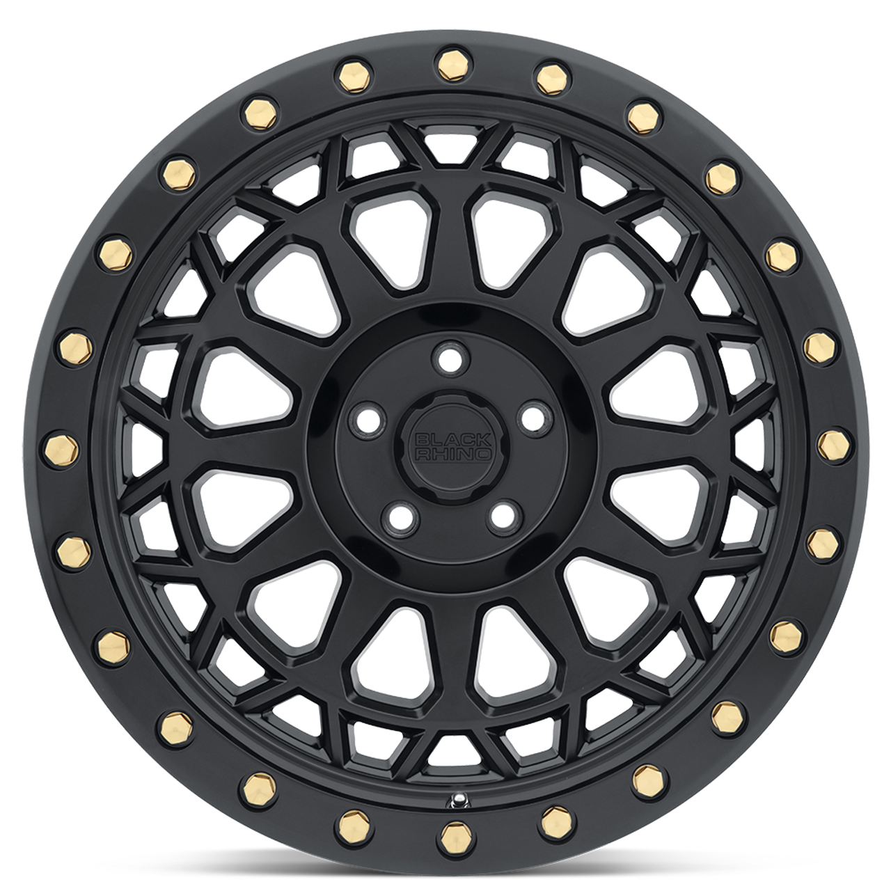 Black Rhino Primm 17x9 6x5.5 Matte Black W/ Brass Bolts Wheel 17" -12mm Rim