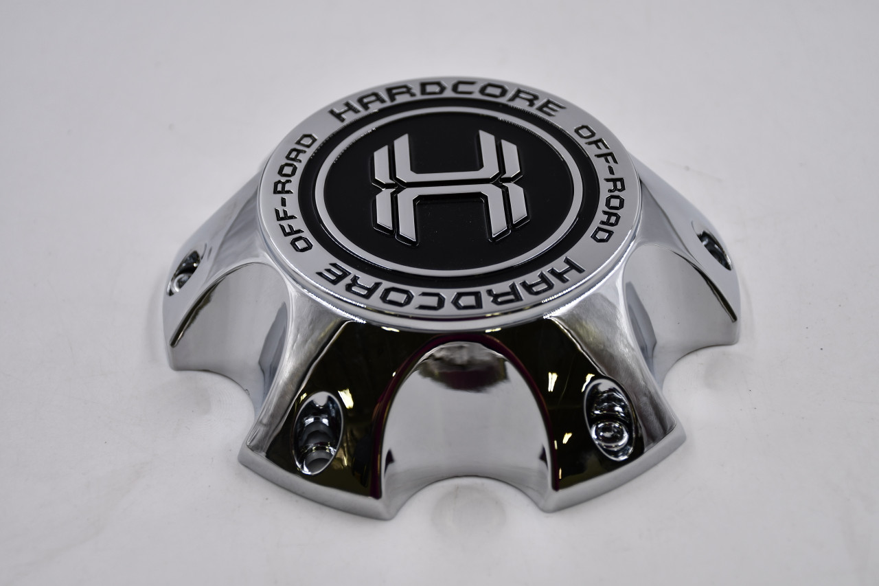 Hardcore Off Road Chrome w/ Black Emblem Wheel Center Cap Hub Cap HC10-5H139/61 5" 6 Lug