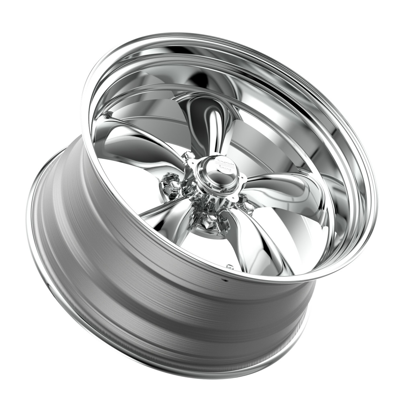 Set 4 American Racing VN515 Torq Thrust II 17x8 5x4.75 Polished Wheels 17" -11mm