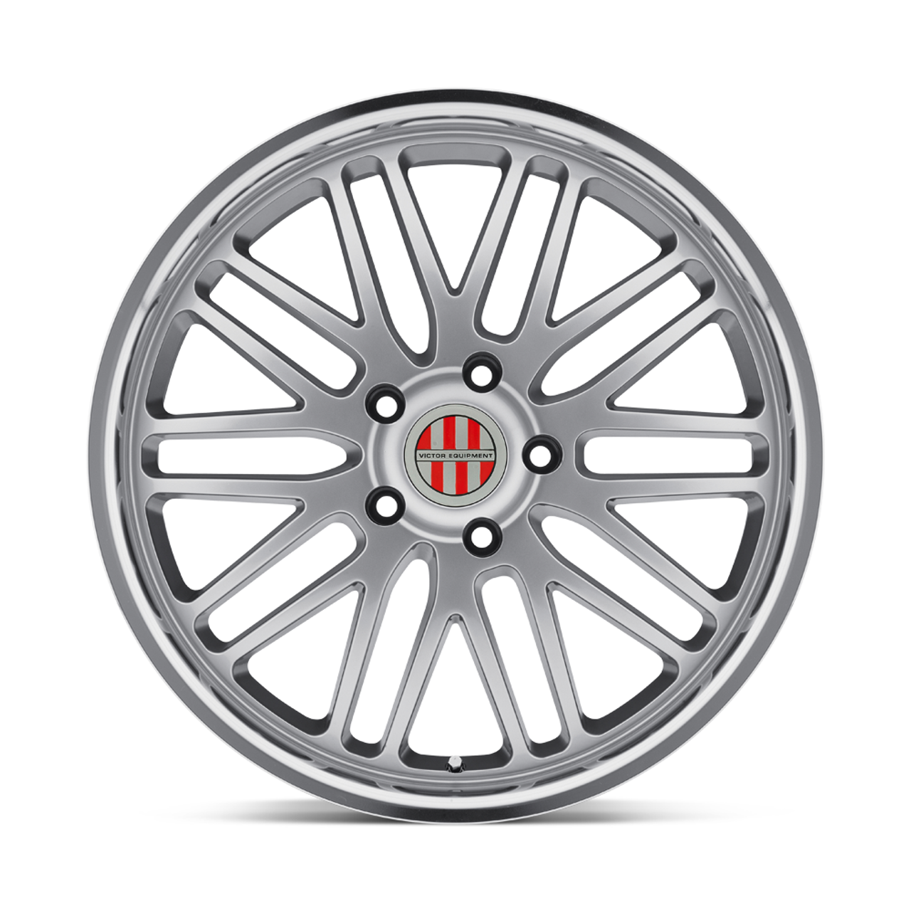 Victor Equipment Lemans 18x11 5x130 Hyper Silver Mirror Cut Lip Wheel 18" 52mm