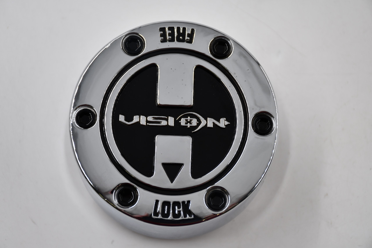 Vision 393 Lock Out ATV/UTV Wheels Chrome Wheel  Large Center Cap C393Z 3.5"