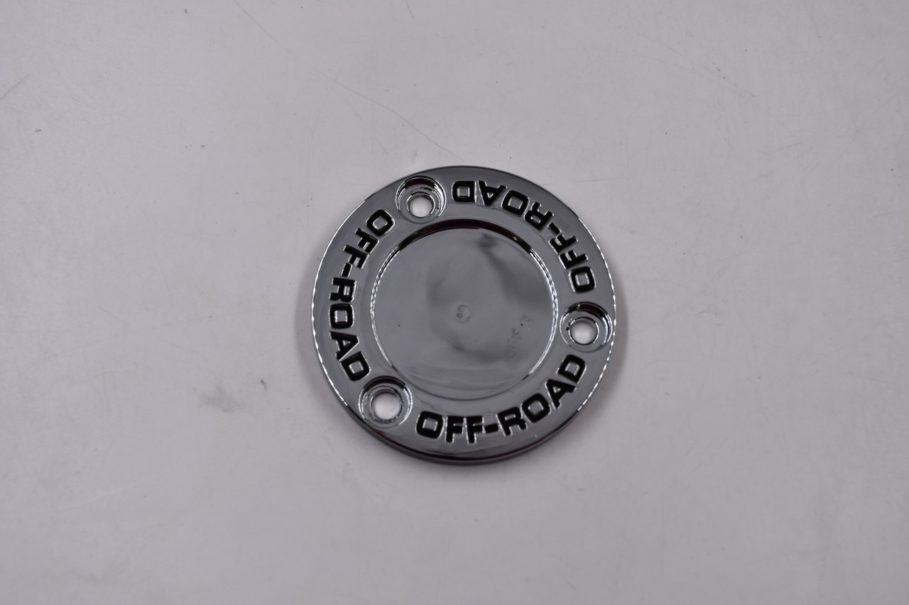 C352MB-65MB(NL) 2.9375" Vision Wheels Chrome w/ Black Lettering Wheel Center Cap Hub Cap Off-Road