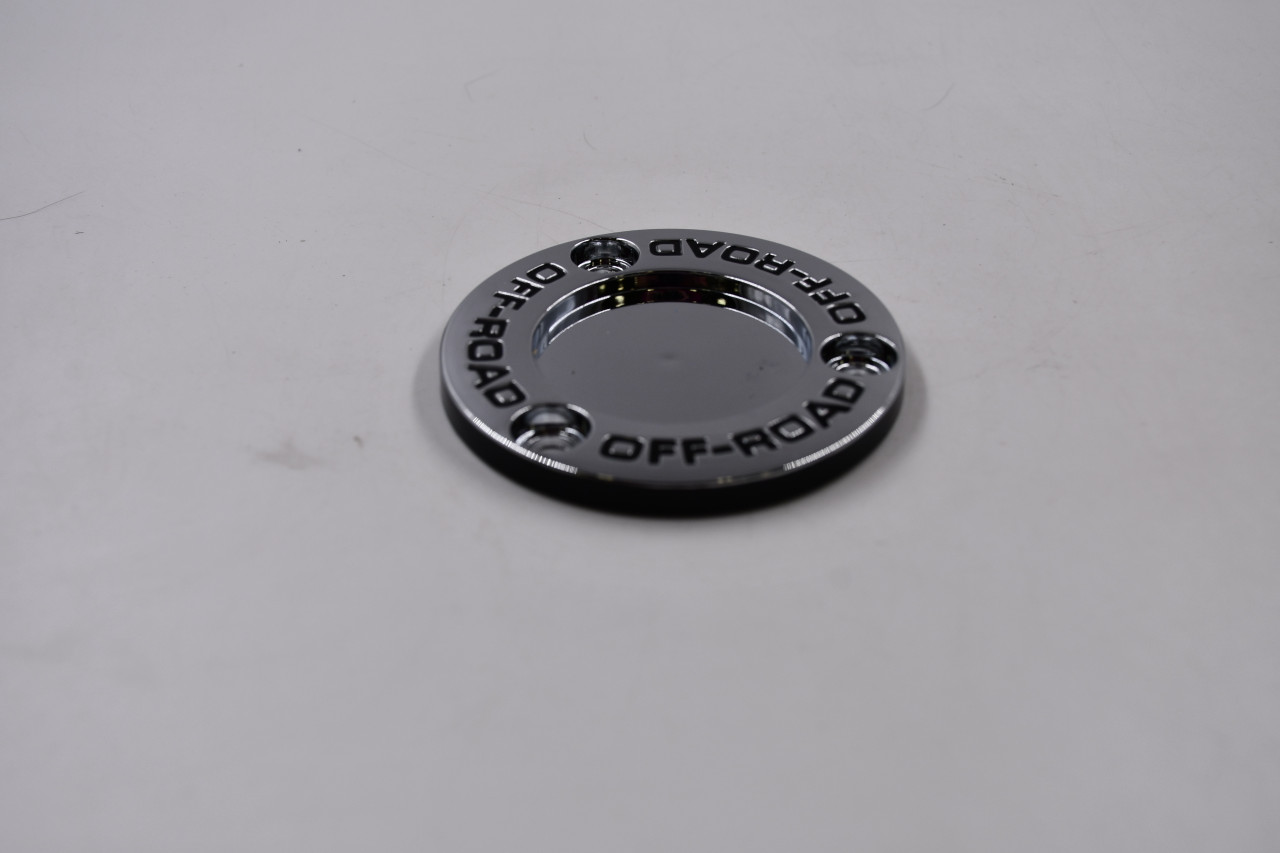 C352MB-65MB(NL) 2.9375" Vision Wheels Chrome w/ Black Lettering Wheel Center Cap Hub Cap Off-Road