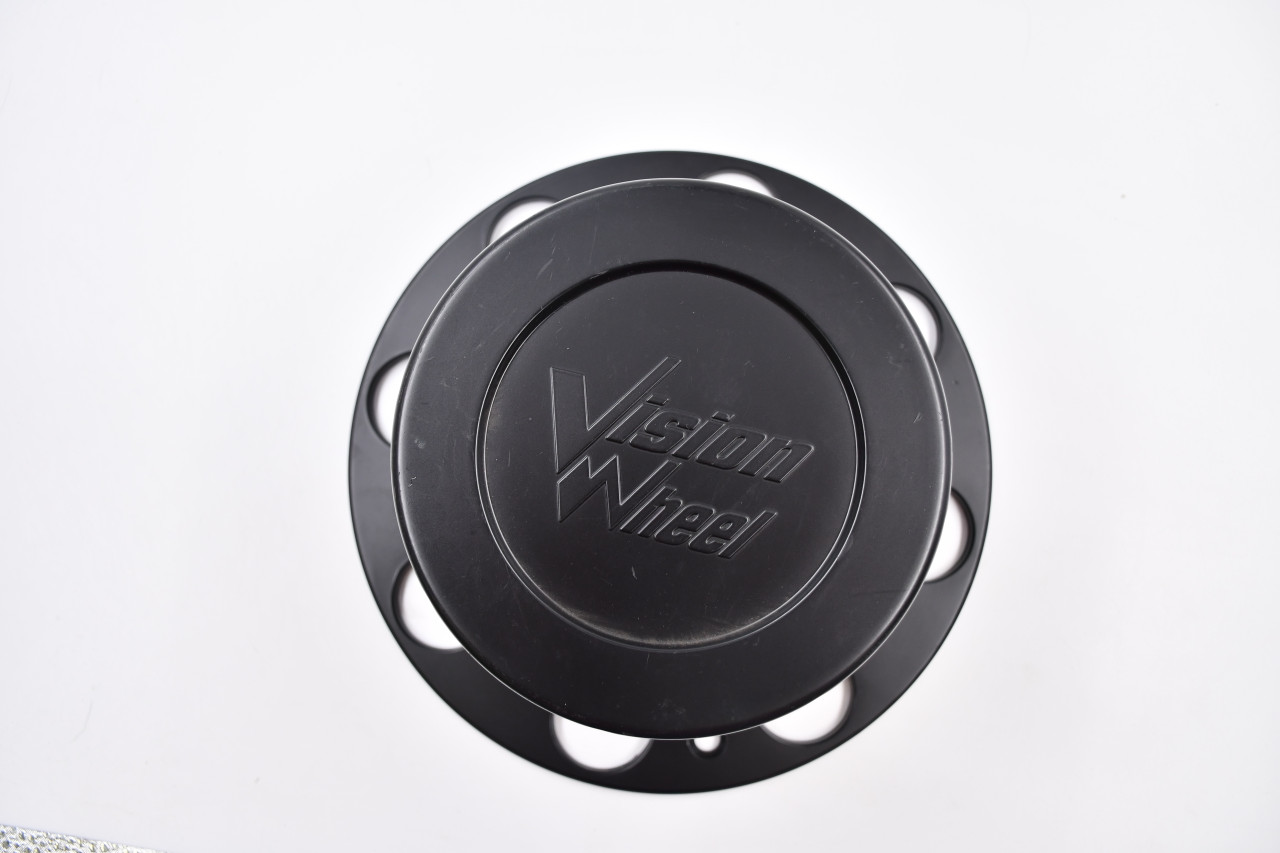 Vision Wheel Satin Black Wheel Center Cap Hub Cap C81D2R 9.75" 8 Lug, Tall