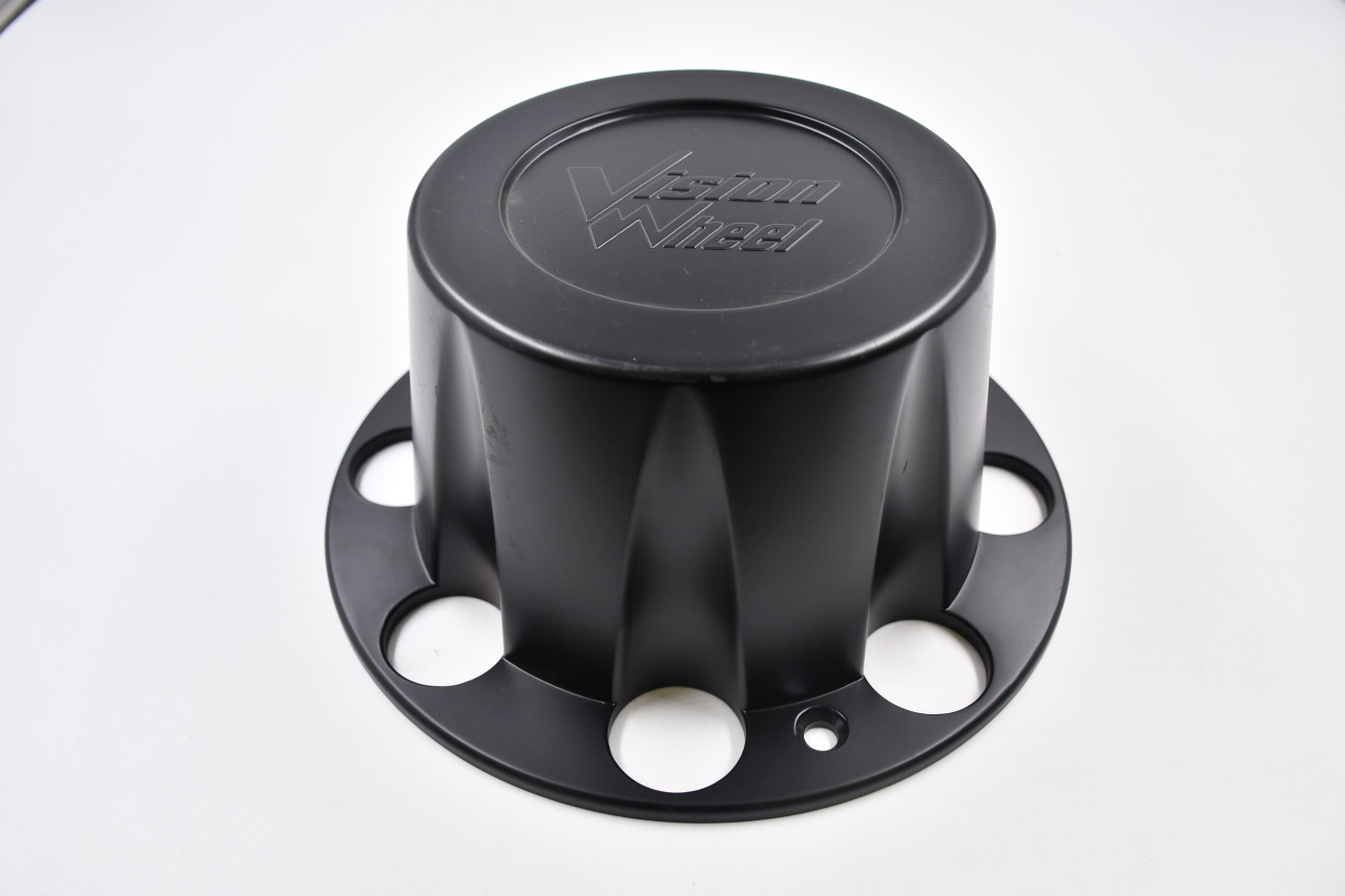 Vision Wheel Satin Black Wheel Center Cap Hub Cap C81D2R 9.75" 8 Lug, Tall