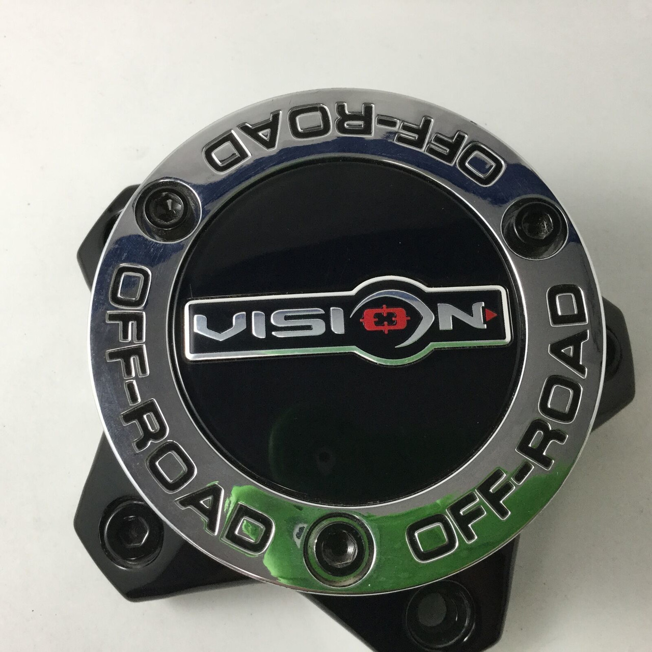 Vision Fury 399 394 395 396 397  5 Lug Gloss Black Wheel Center Cap C394PLGB-5V