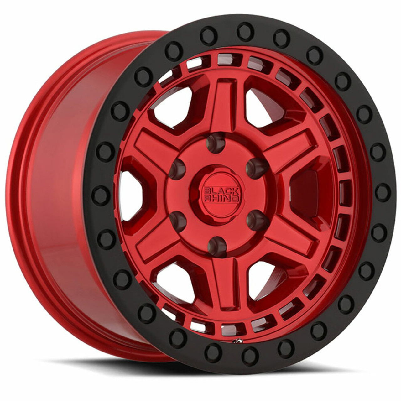 Set 4 17" Black Rhino Reno 17x9 5x4.5 Red W/ Black Ring & Bolts Wheels -18mm Rim