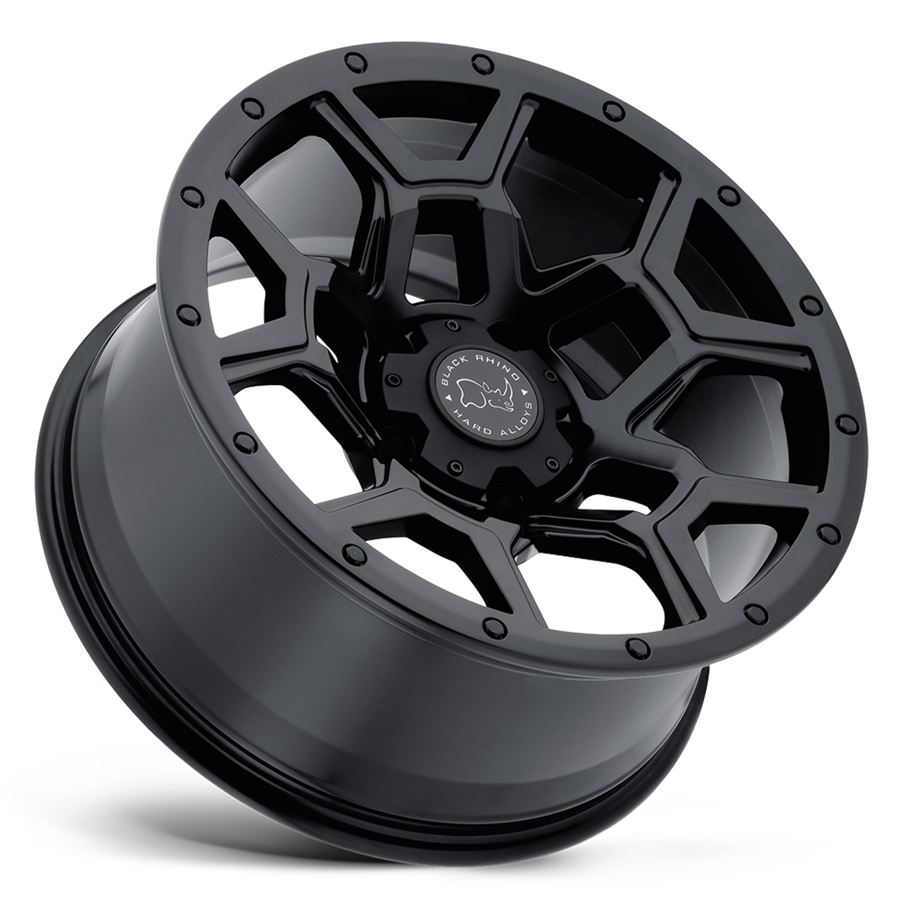 Set 4 Black Rhino Overland 17x9.5 5x5 Matte Black Wheels 17" -18mm Lifted Rims