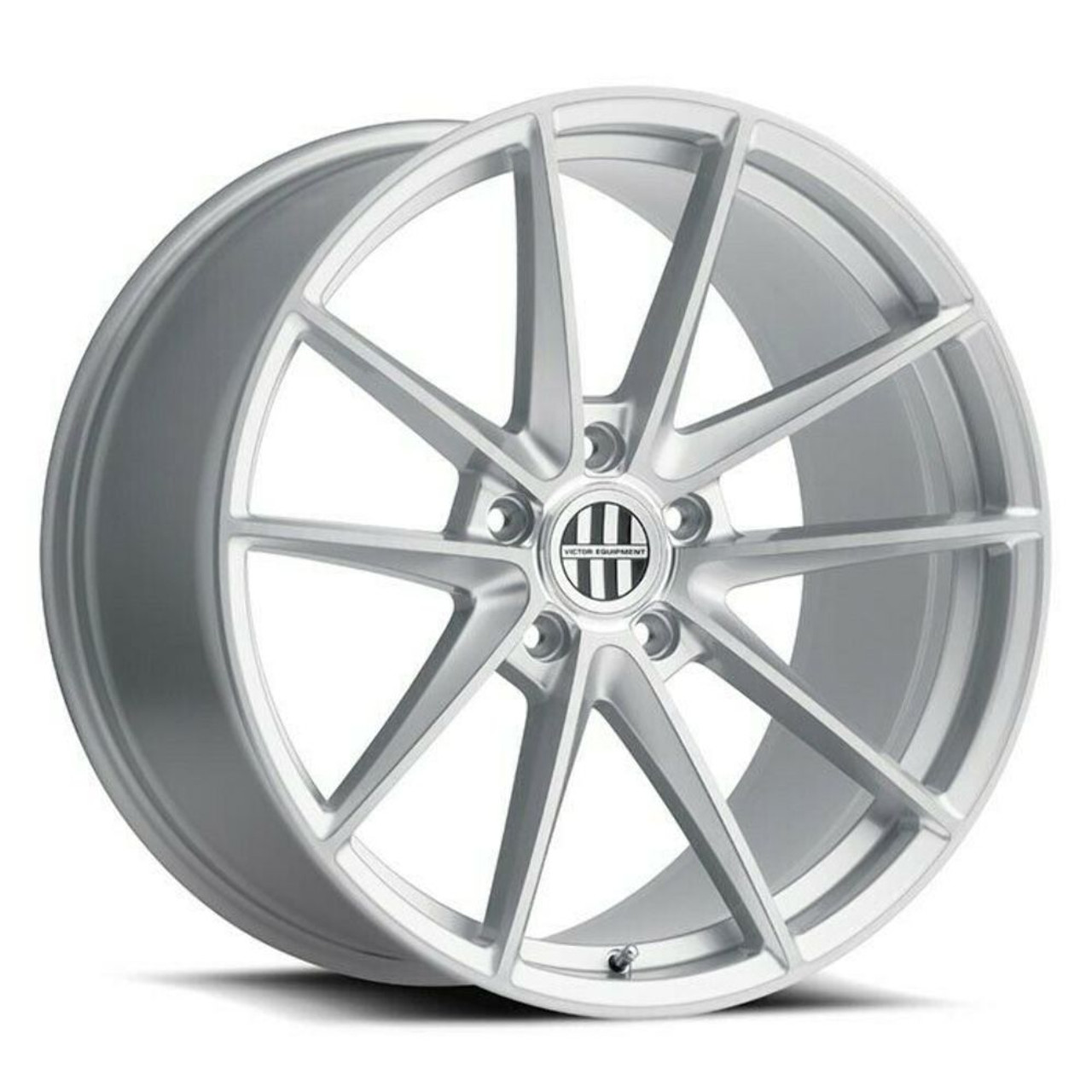 Set 4 Victor Equipment Zuffen 18x10.5 5x130 Silver Brushed Face Wheels 18" 55mm