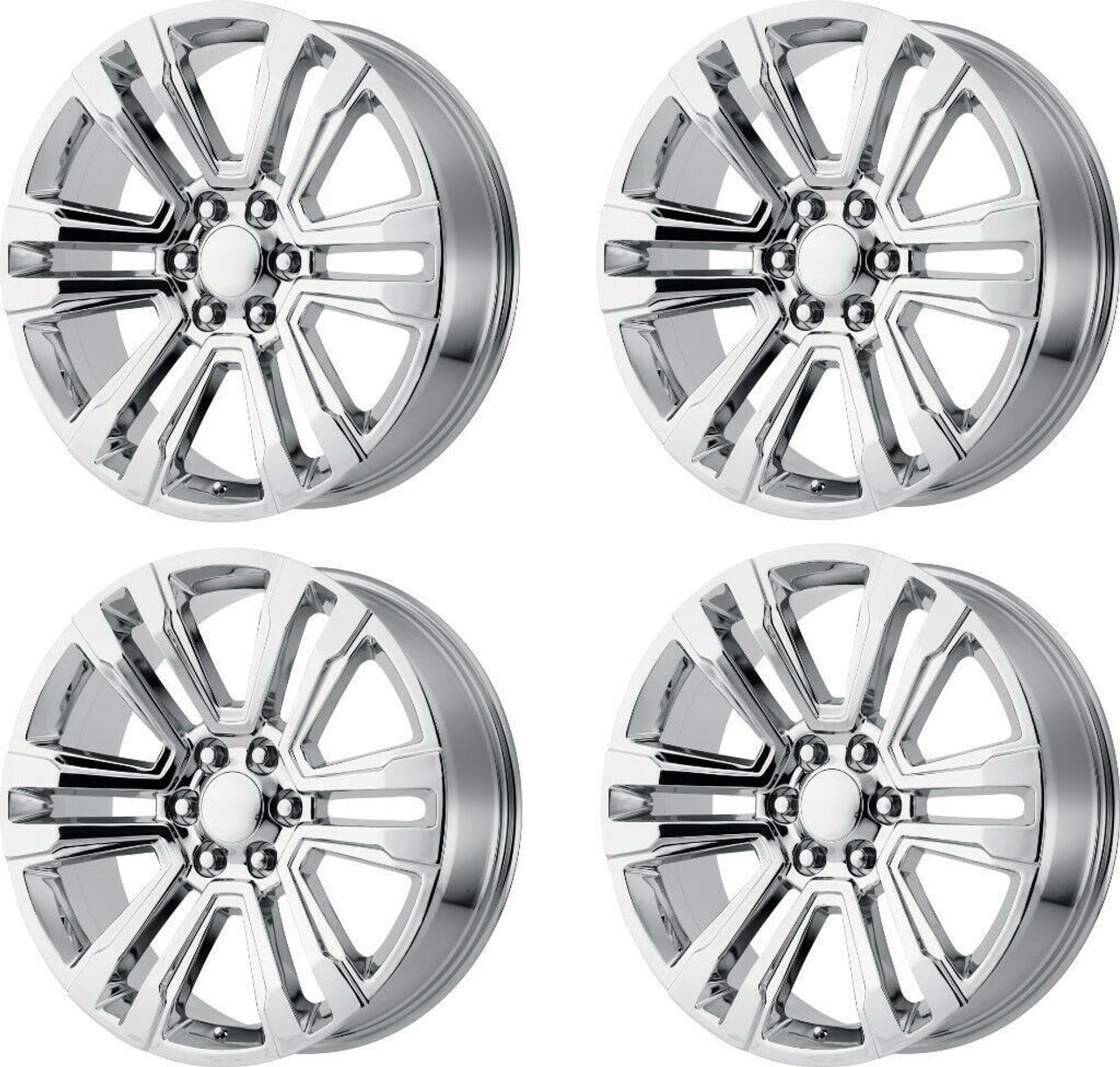 Set 4 Performance Replicas PR182 20x9 6x5.5 Chrome Wheels 20" 24mm Rims