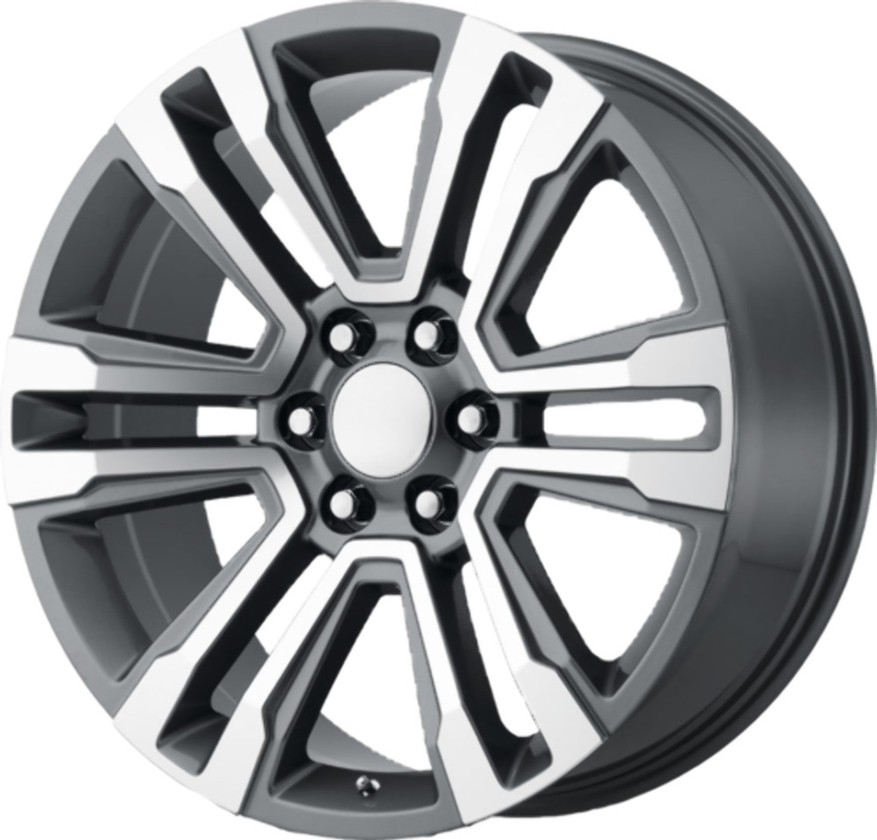 Set 4 Performance Replicas PR182 20x9 6x5.5 Gunmetal Machined Wheels 20" 24mm