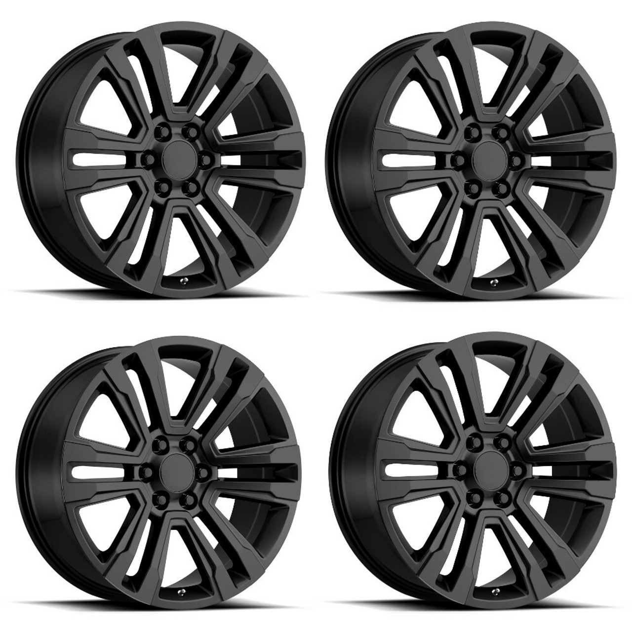 Set 4 Performance Replicas PR182 26x10 6x5.5 Satin Black Wheels 26" 31mm Rims