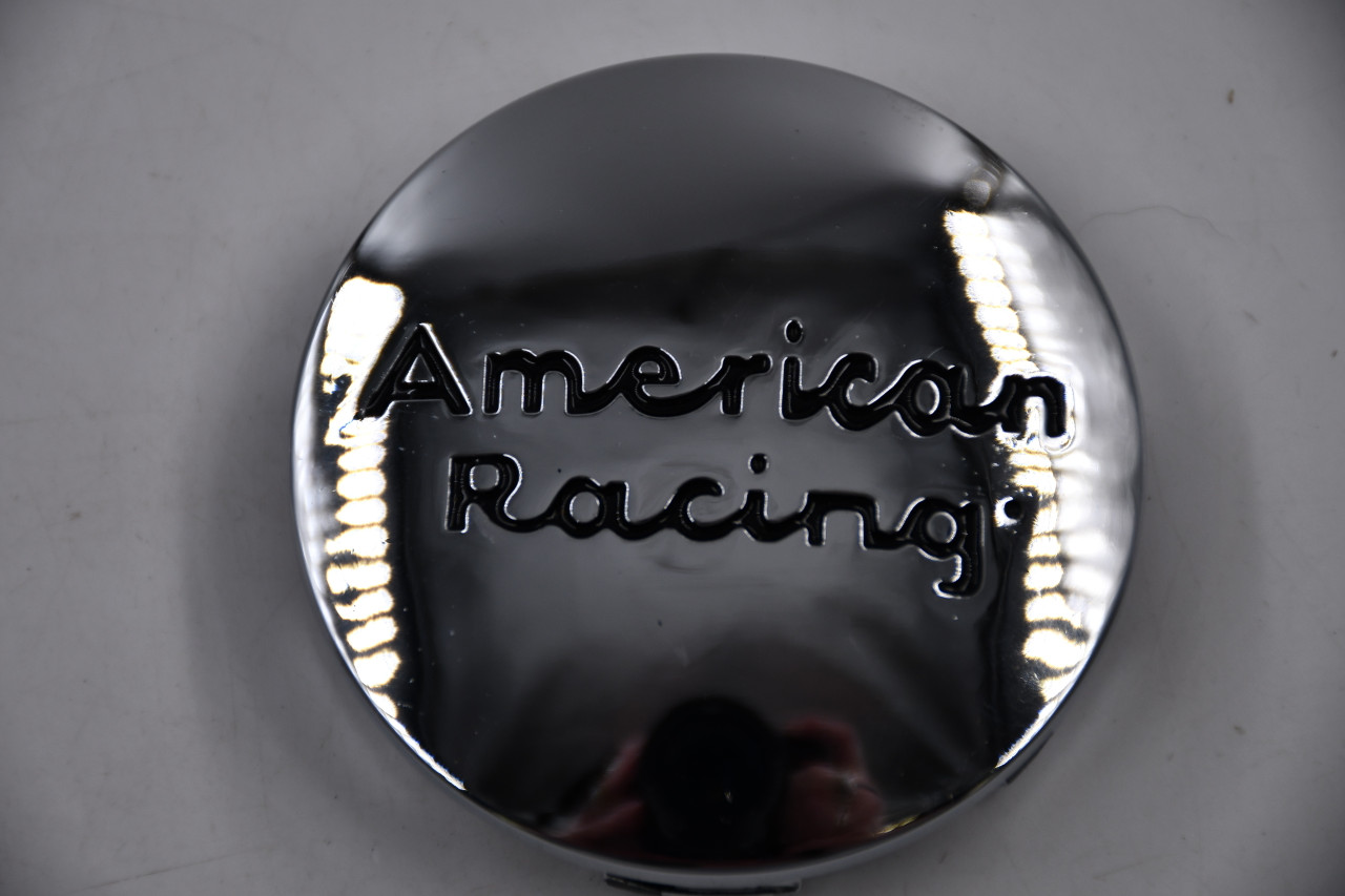 American Racing Chrome w/ Black Lettering Wheel Center Cap Hub Cap 55691775F-1 2.625" Snap In